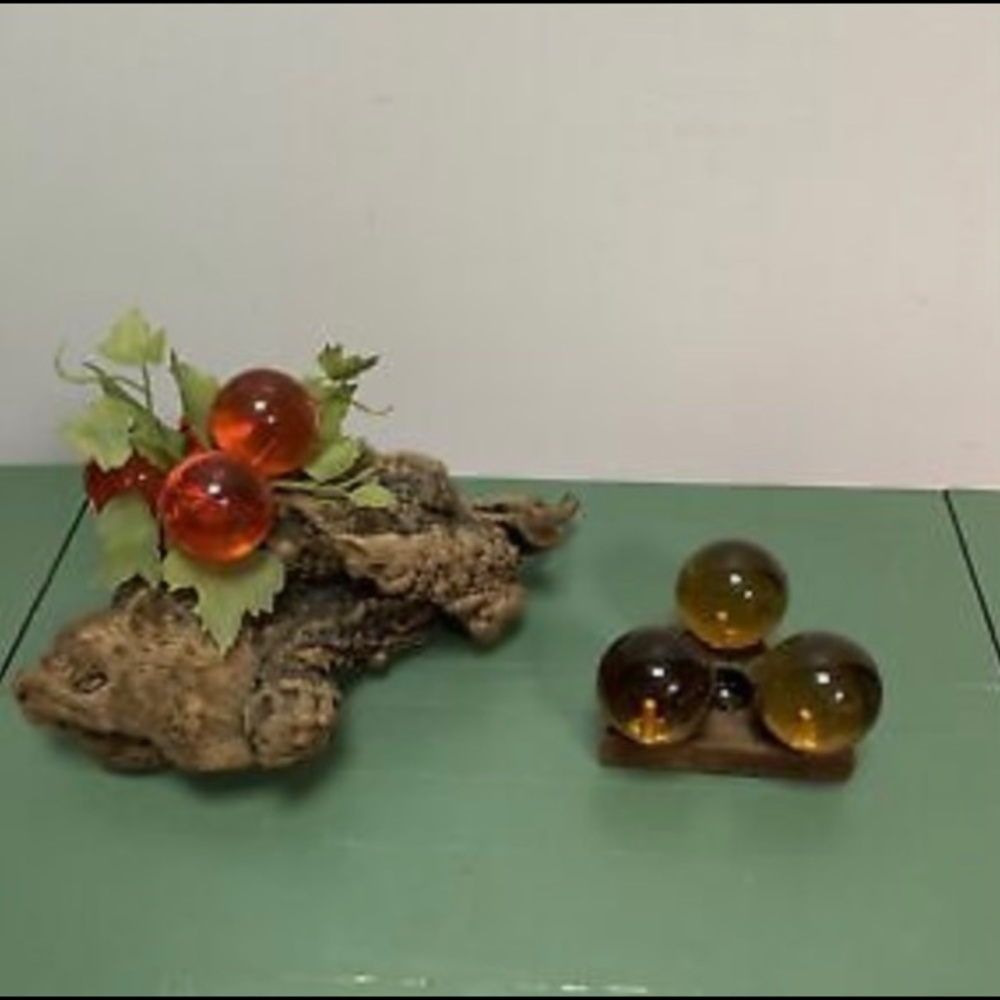 MCM vintage lucite grapes lucite grapes candle holder